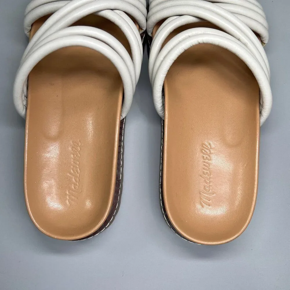 Madewell The Charley Sandals Women's Size 6 Cream‎ Strappy Summer Comfort Slides